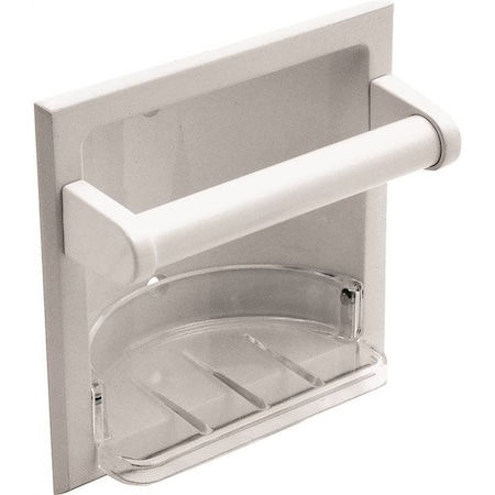 Boston Harbor Soap Dish-Grab Bar Recessd Wht L770H-51-07